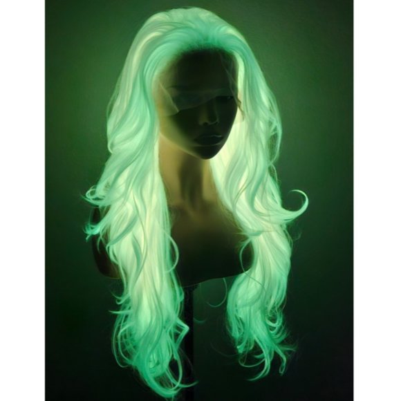 Other - Pink Glow In The Dark Noctilucent Heat Friendly Synthetic Lace Front Wig